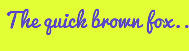 Image with Font Color 5745D2 and Background Color E2FF35